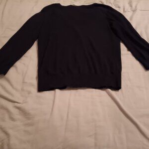 Navy blue button down cardigan sweater